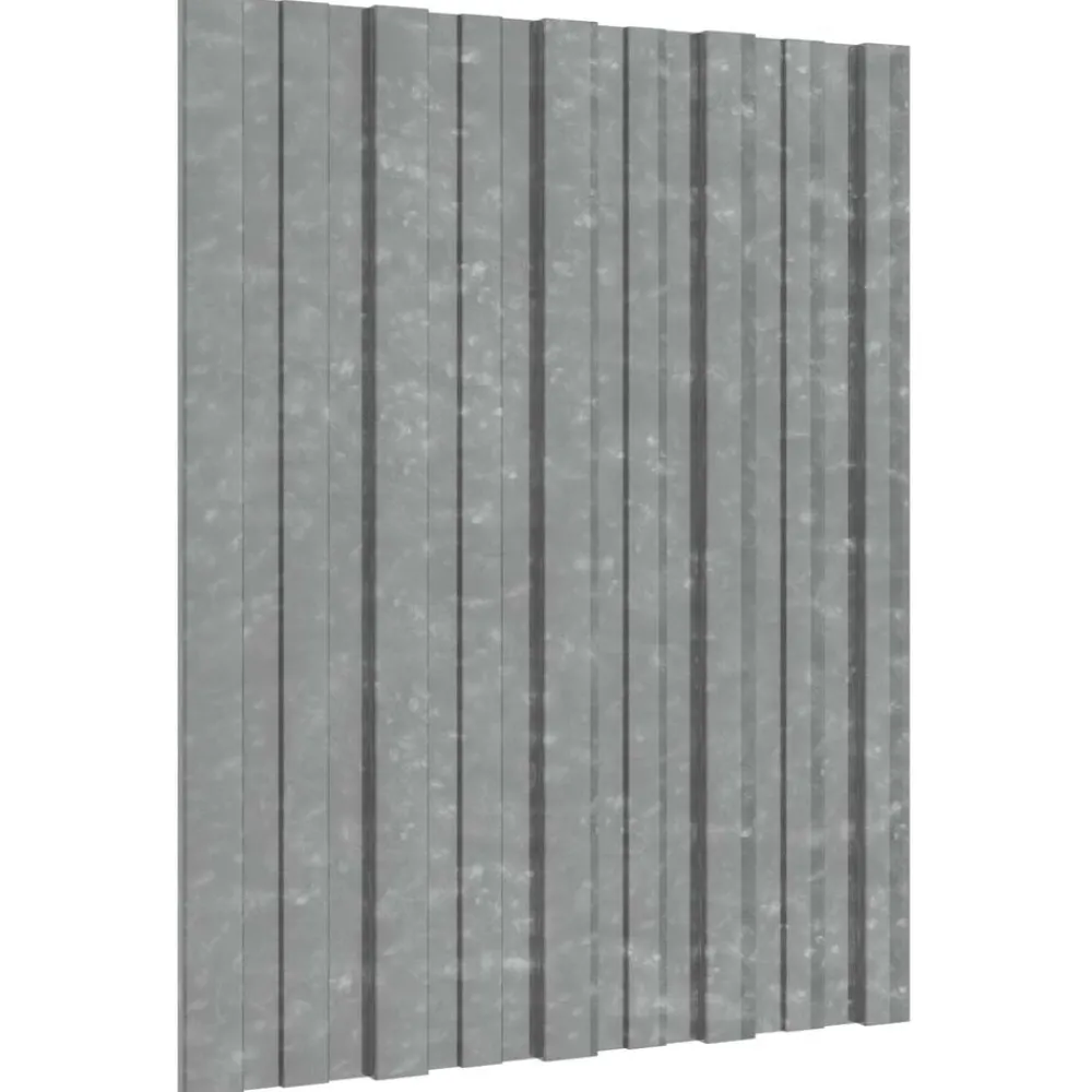 Bouwmaterialen*vidaXL Dakpaneel 36 pcs 60 x 45 cm Gegalvaniseerd staal Zilver