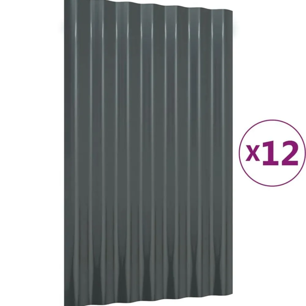 Dakpanelen 12 st 60x36 cm gegalvaniseerd staal kleurig>vidaXL Sale