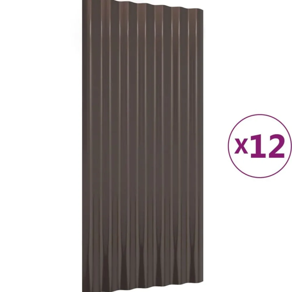 Dakpanelen 12 st 80x36 cm gegalvaniseerd staal>vidaXL Sale