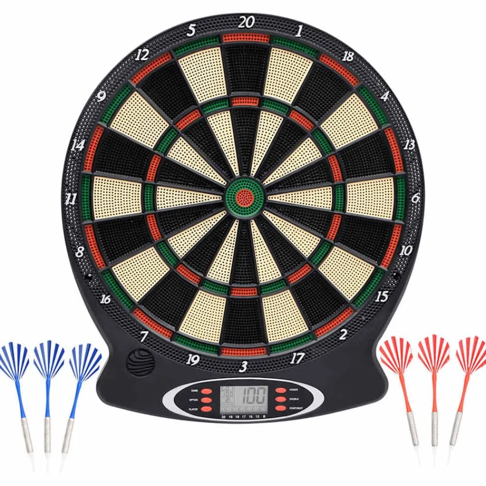 Dartbord elektrisch met darts polypropeen zwart>vidaXL Online