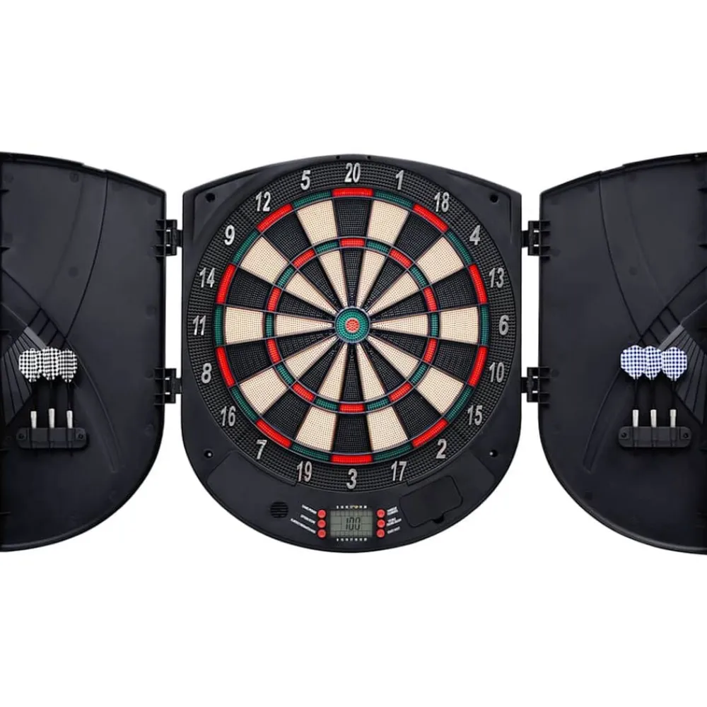 Binnenspelletjes*vidaXL Dartbord elektrisch met darts polypropeen zwart
