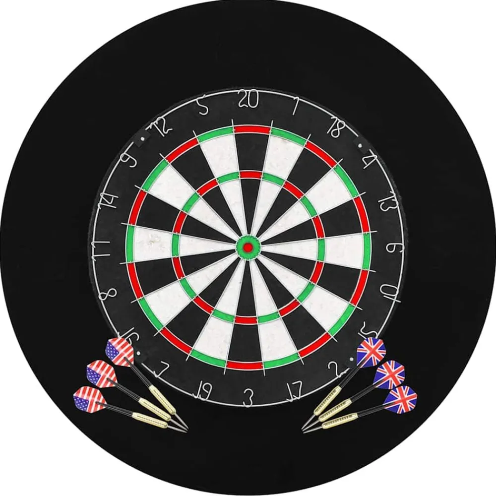 Dartbord professioneel met 6 darts en surround sisal>vidaXL