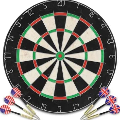 Binnenspelletjes*vidaXL Dartbord professioneel met 6 darts sisal