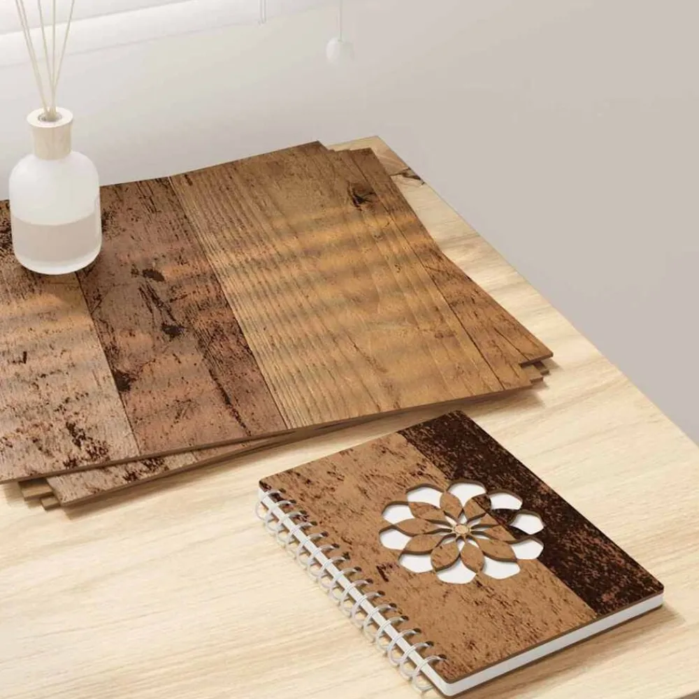 Kunst & Entertainment*vidaXL Decorpanelen 12 pcs Oudhout 30 x 30 x 0,27 cm Bewerkt hout Oud hout