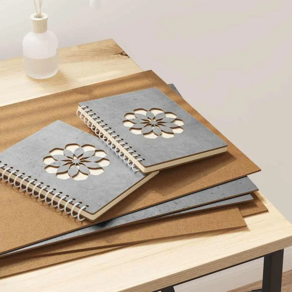 Kunst & Entertainment*vidaXL Decorpanelen 12 pcs Beton Grijs 30 x 42 x 0.27 cm Bewerkt hout Betongrijs