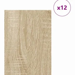 Kunst & Entertainment*vidaXL Decorpanelen 12 pcs 30 x 42 x 0.27 cm Bewerkt hout Sonoma eiken