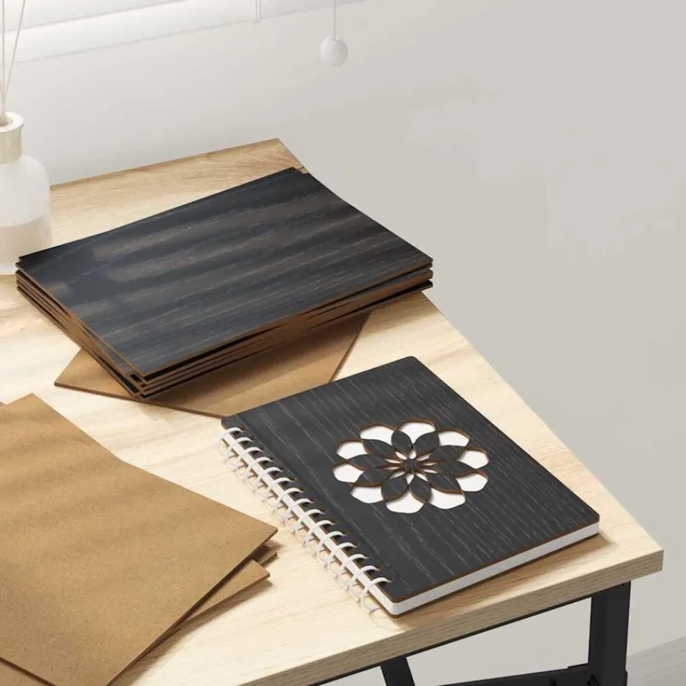 Kunst & Entertainment*vidaXL Decorpanelen 12 pcs 15 x 21 x 0.27 cm Bewerkt hout Zwart eiken