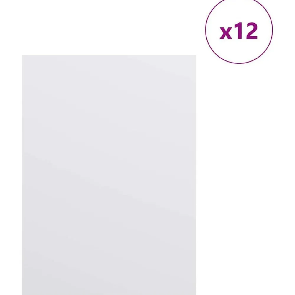 Kunst & Entertainment*vidaXL Decorpanelen 12 pcs 15 x 21 x 0.27 cm Bewerkt hout Wit