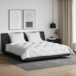 Linnengoed*vidaXL Dekbed met kussen 3 pcs Wit Microfibre