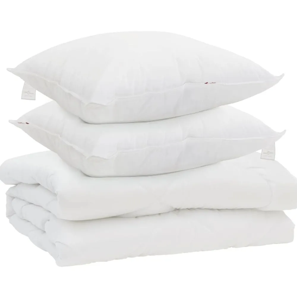 Linnengoed*vidaXL Dekbed met kussen 3 pcs Wit Microfibre