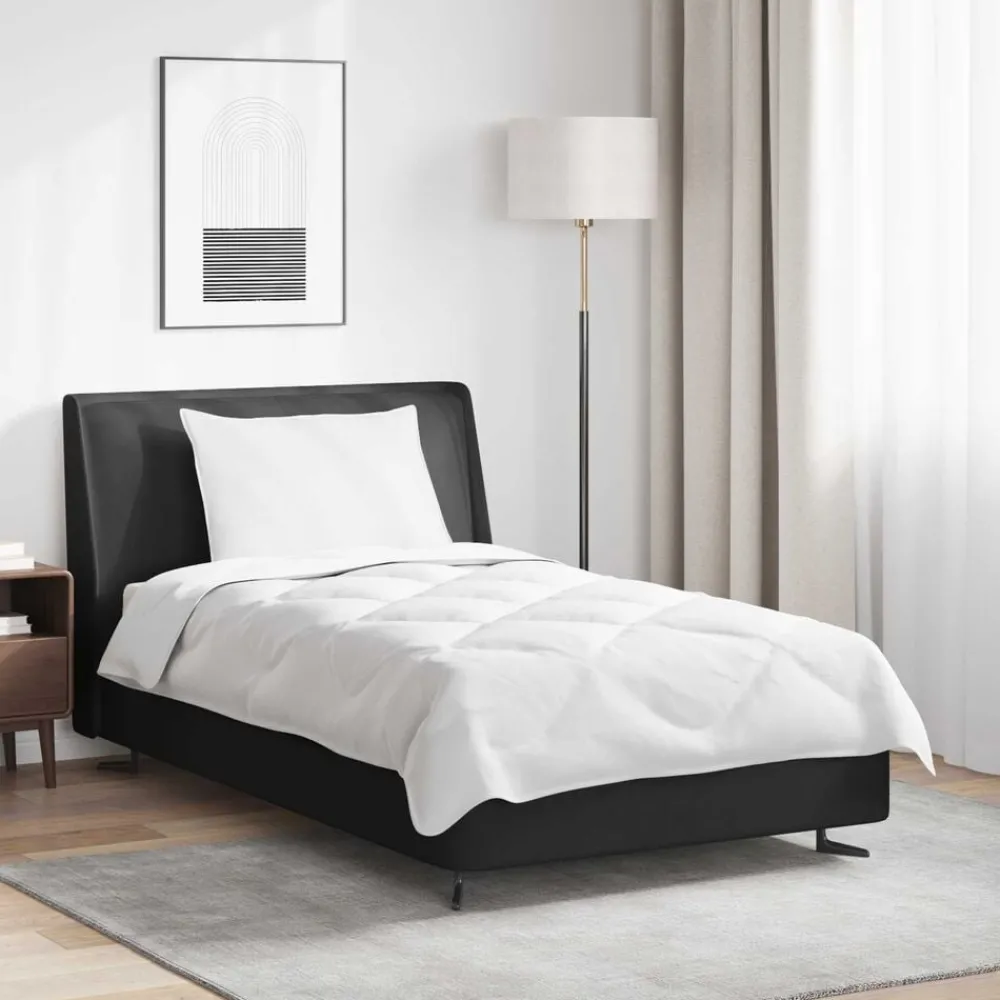 Linnengoed*vidaXL Dekbed met kussen 2 pcs Wit Microvezel