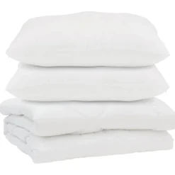 Dekbed met kussen 3 pcs Wit Microfibre>vidaXL Clearance