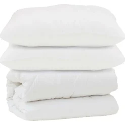 Linnengoed*vidaXL Dekbed met kussen 3 pcs Wit Microfibre