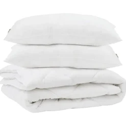 Linnengoed*vidaXL Dekbed met kussen 3 pcs Wit Microfibre