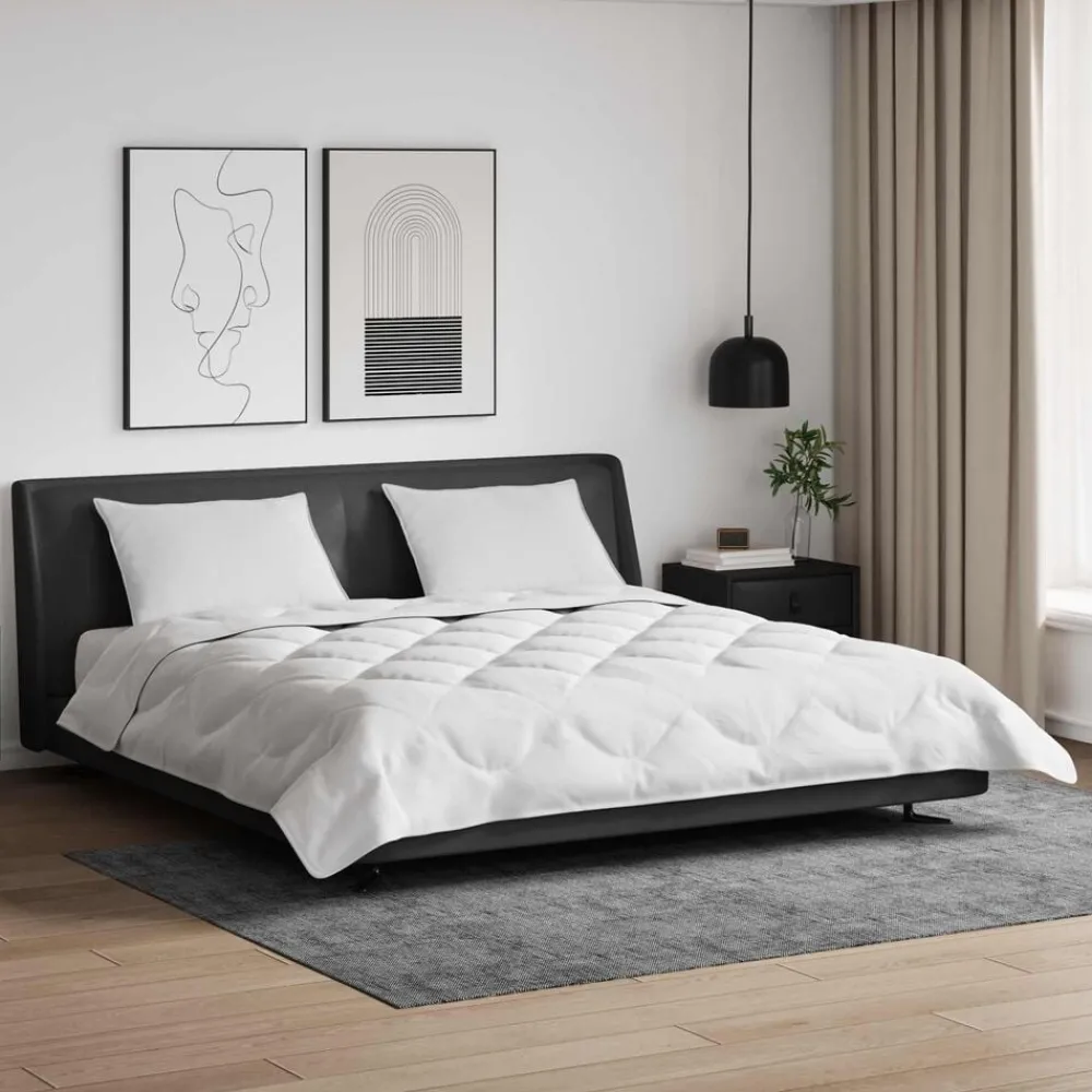 Dekbed met kussen 3 pcs Wit Microfibre>vidaXL Clearance