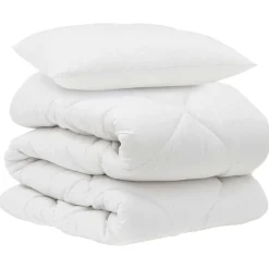 Dekbed met kussen 2 pcs Wit Microvezel>vidaXL Hot