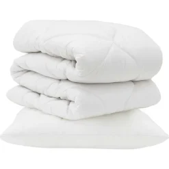 Dekbed met kussen 2 pcs Wit Microvezel>vidaXL Online