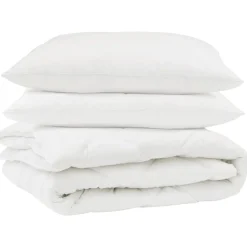 Dekbed met kussen 3 pcs Wit Microfibre>vidaXL Discount