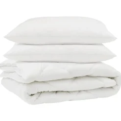 Dekbed met kussen 3 pcs Wit Microfibre>vidaXL Clearance