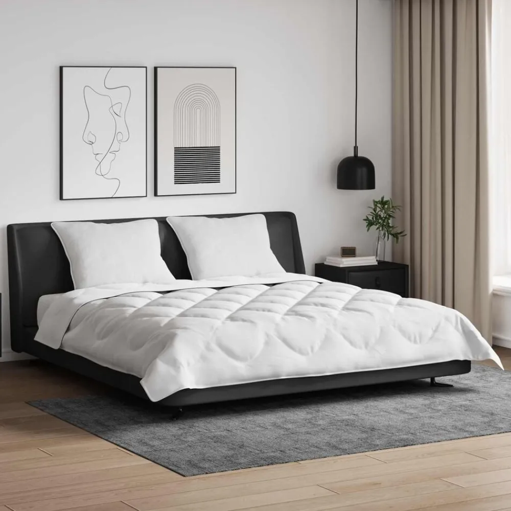 Dekbed met kussen 3 pcs Wit Microvezel>vidaXL Best