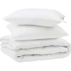 Dekbed met kussen 3 pcs Wit Microfibre>vidaXL Discount