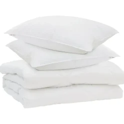 Linnengoed*vidaXL Dekbed met kussen 3 pcs Wit Microfibre
