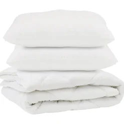 Dekbed met kussen 3 pcs Wit Microvezel>vidaXL Outlet