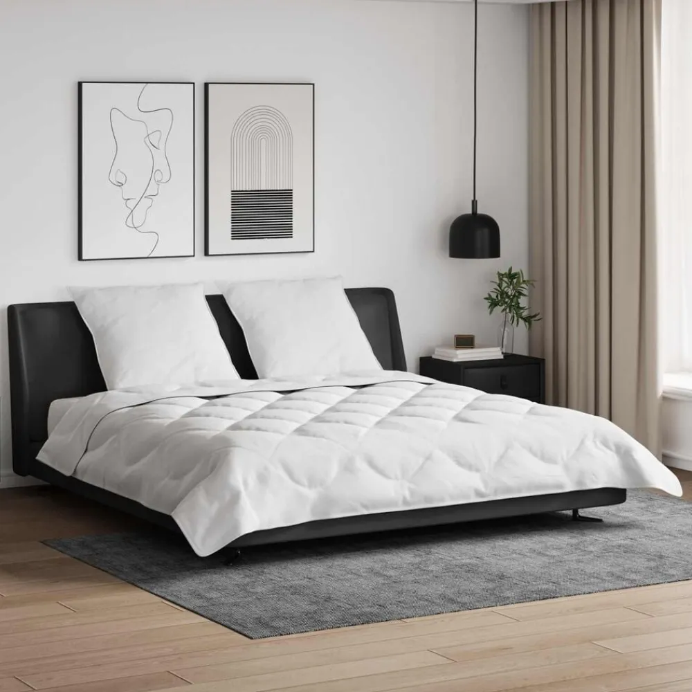 Dekbed met kussen 3 pcs Wit Microfibre>vidaXL Best