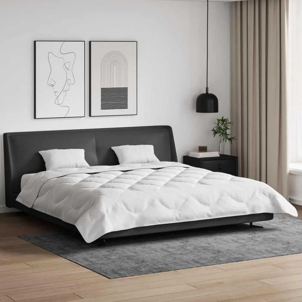 Linnengoed*vidaXL Dekbed met kussen 3 pcs Wit Microfibre