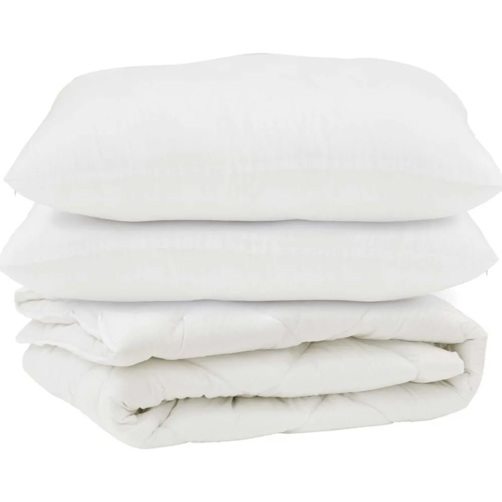 Dekbed met kussen 3 pcs Wit Microvezel>vidaXL New