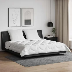 Dekbed met kussen 3 pcs Wit Microvezel>vidaXL New
