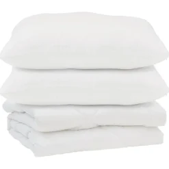 Linnengoed*vidaXL Dekbed met kussen 3 pcs Wit Microfibre