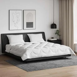 Dekbed met kussen 3 pcs Wit Microvezel>vidaXL
