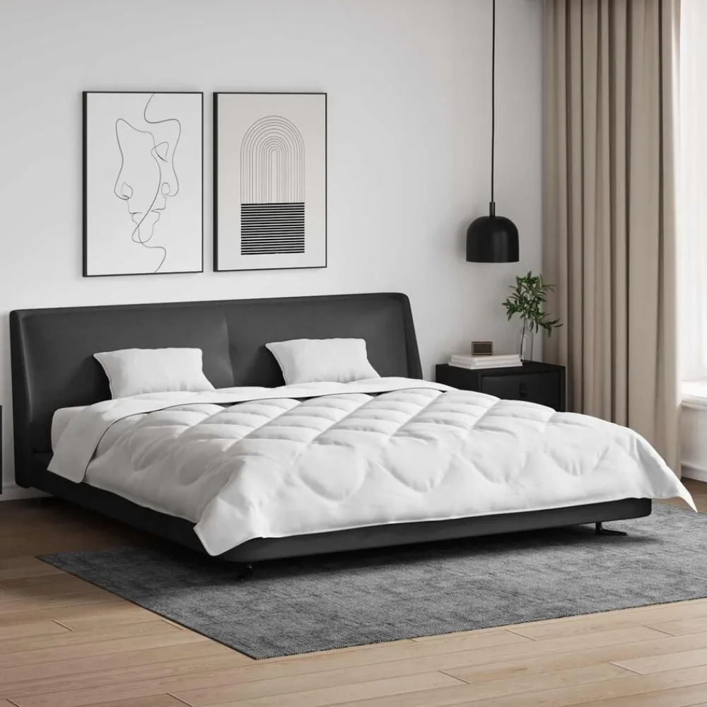Linnengoed*vidaXL Dekbed met kussen 3 pcs Wit Microfibre