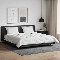 Linnengoed*vidaXL Dekbed met kussen 3 pcs Wit Microfibre