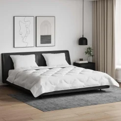 Linnengoed*vidaXL Dekbed met kussen 3 pcs Wit Microfibre