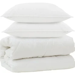 Dekbed met Kussens met kussen 3 pcs Wit Microvezel>vidaXL New