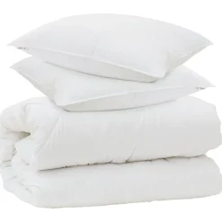 Linnengoed*vidaXL Dekbed met Kussens met kussen 3 pcs Wit Microvezel