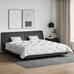 Linnengoed*vidaXL Dekbed met Kussens met kussen 3 pcs Wit Microvezel