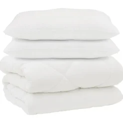 Dekbed met Kussens 3 pcs Wit Microfiber en Dons Feather>vidaXL Best