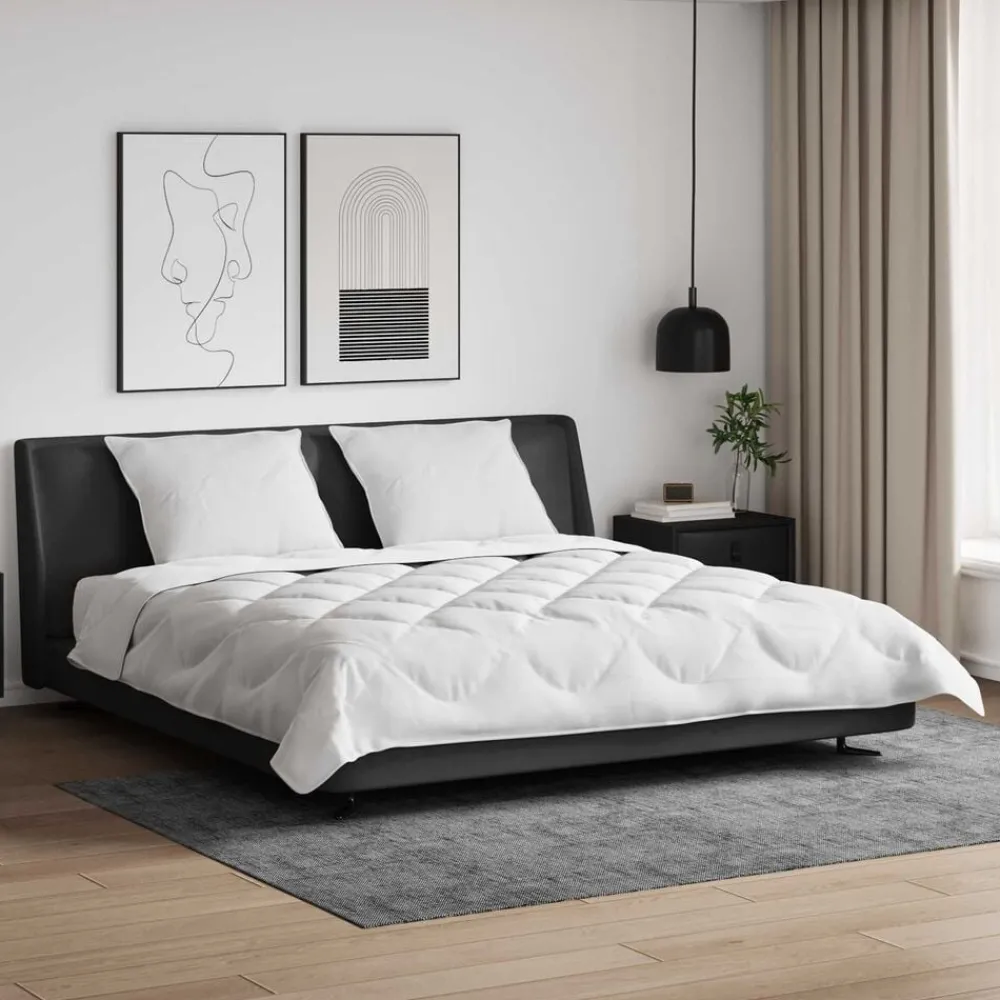 Dekbed met Kussens met kussen 3 pcs Wit Microvezel>vidaXL Outlet