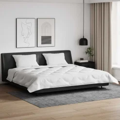 Dekbed met Kussens 3 pcs Wit Microfiber en Dons Feather>vidaXL Discount