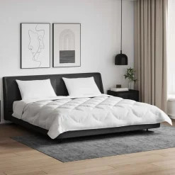 Linnengoed*vidaXL Dekbed met Kussens met kussen 3 pcs Wit Microvezel