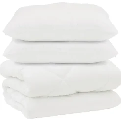 Dekbed met Kussens 3 pcs Wit Microfiber en Dons Feather>vidaXL