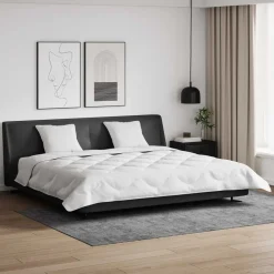 Dekbed met Kussens 3 pcs Wit Microfiber en Dons Feather>vidaXL