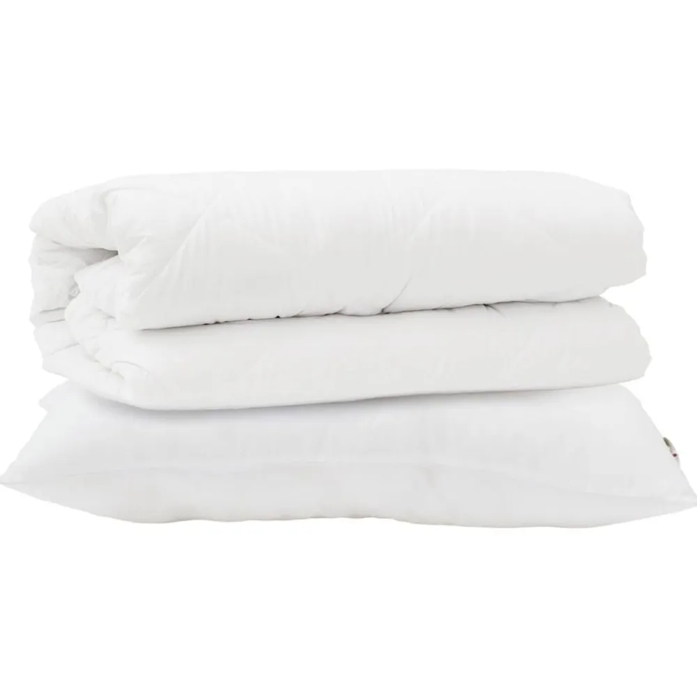 Linnengoed*vidaXL Dekbed Set met kussen 2 pcs Wit Microfibre