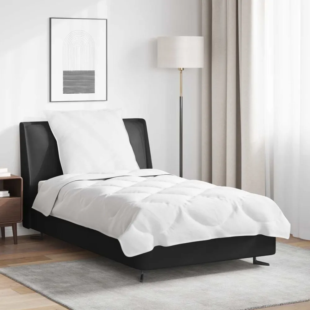 Linnengoed*vidaXL Dekbed Set met kussen 2 pcs Wit Microfibre