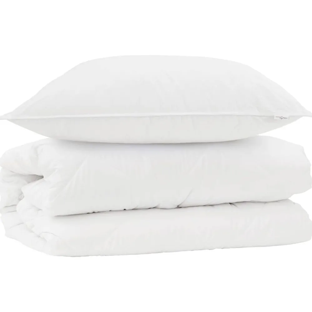 Linnengoed*vidaXL Dekbed Set met kussen 2 pcs Wit Microfibre