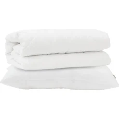 Dekbed Set met kussen 2 pcs Wit Microfibre>vidaXL Clearance
