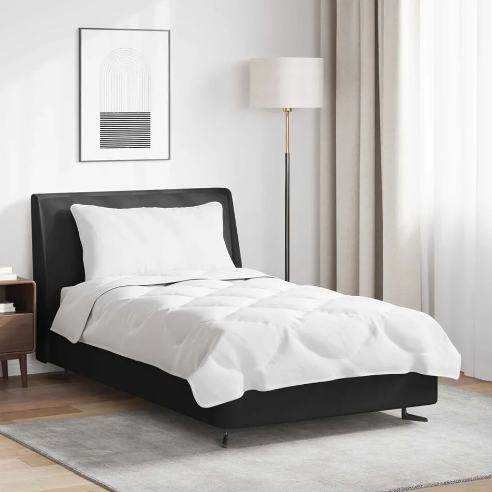Dekbed Set met kussen 2 pcs Wit Microfibre>vidaXL Clearance